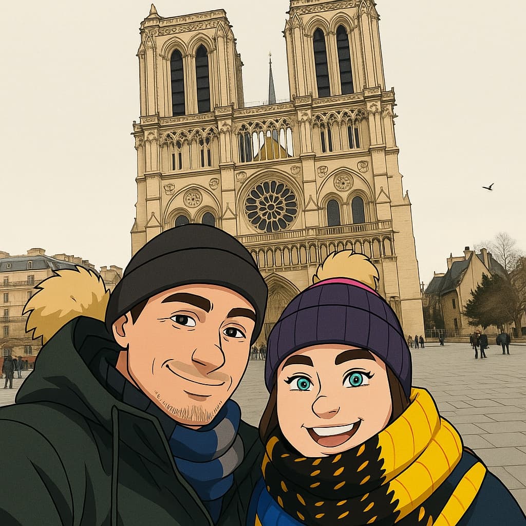 couple-notradome photo transformed into Invincible AI artwork - invincible style generator