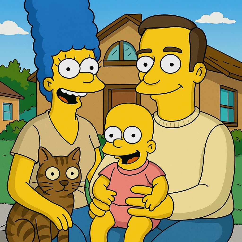 Photo converted to The Simpsons style