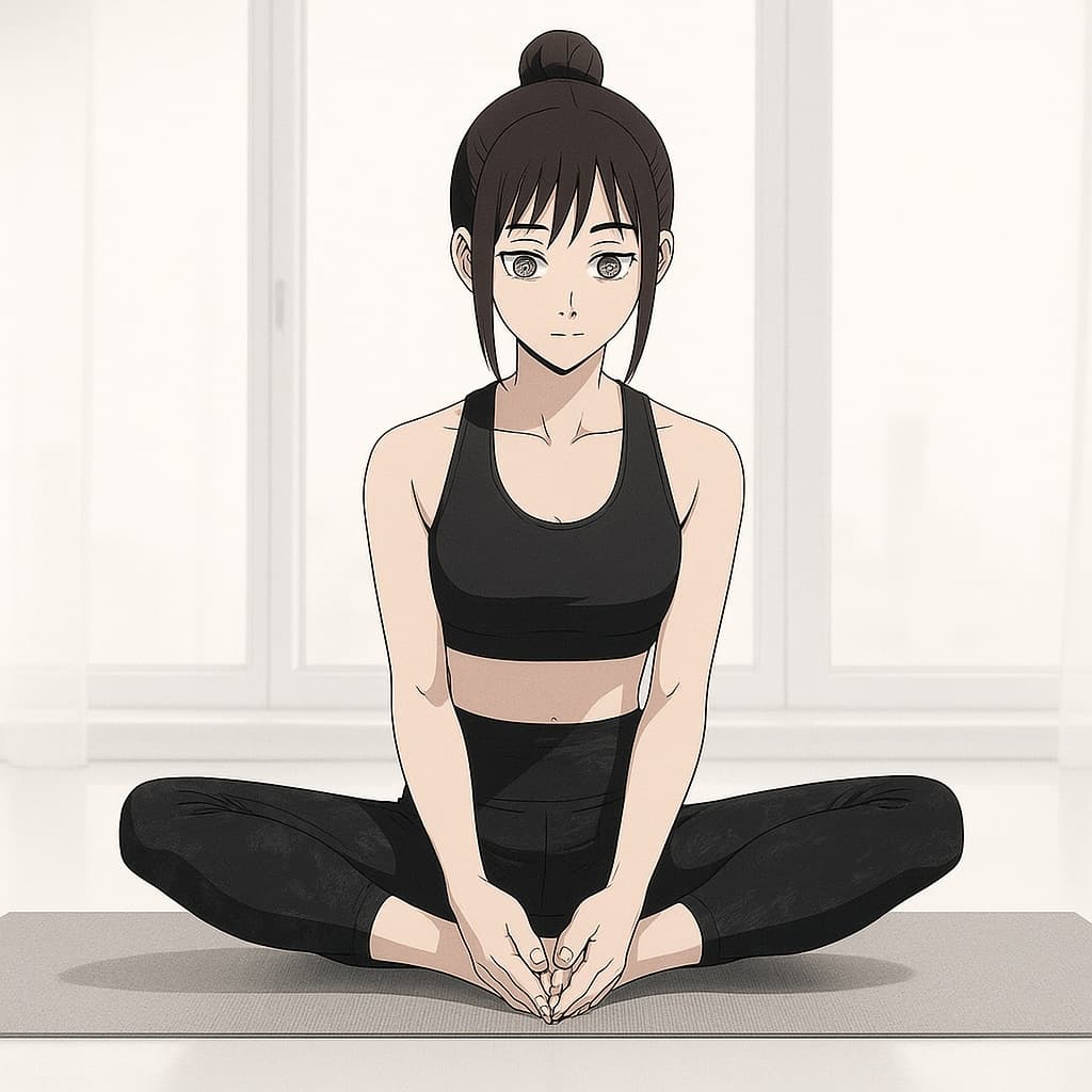 girl-yoga photo transformed into Chainsaw Man AI artwork - chainsaw man style generator