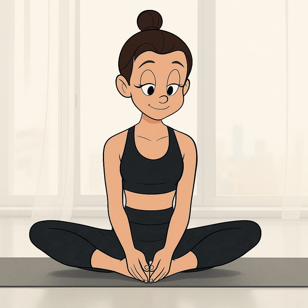 girl-yoga photo transformed into Looney Tunes AI artwork - looney tunes style generator