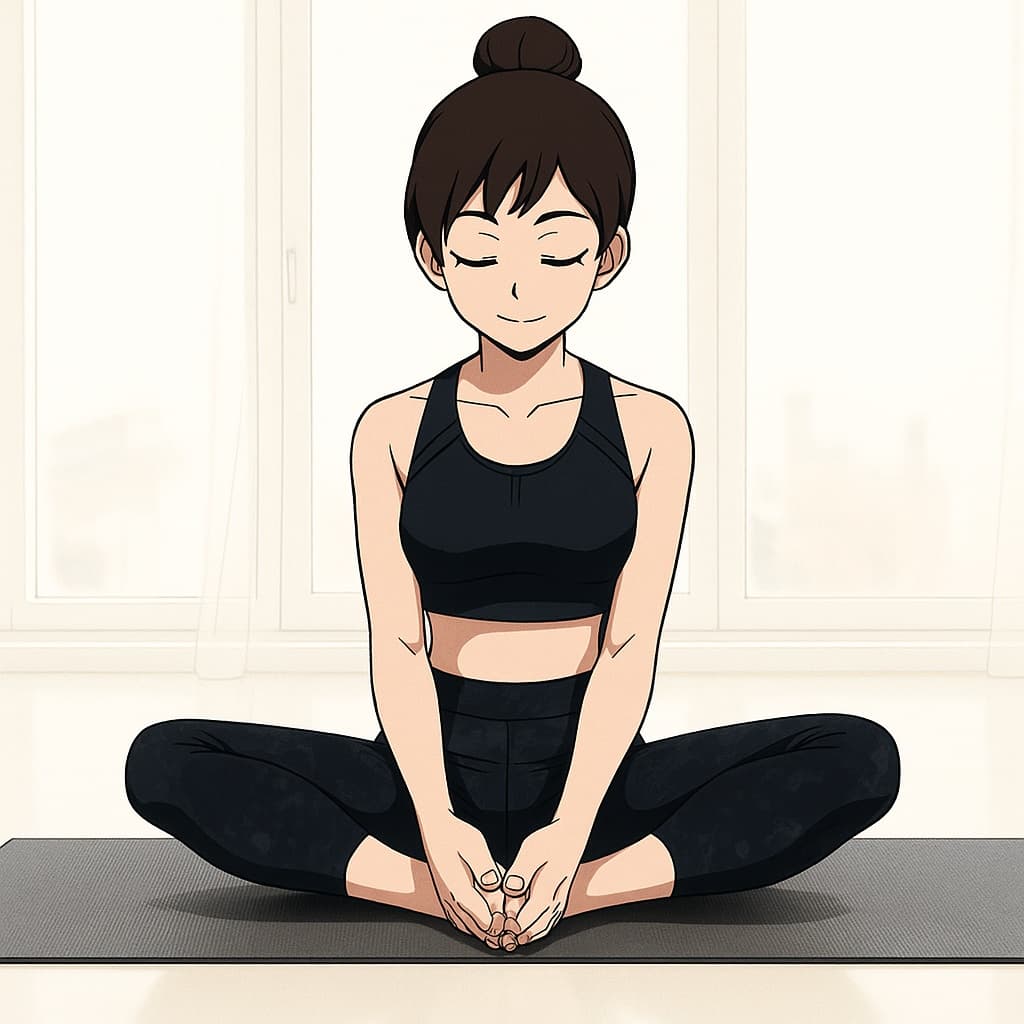 girl-yoga photo transformed into My Hero Academia AI artwork - my hero academia style generator