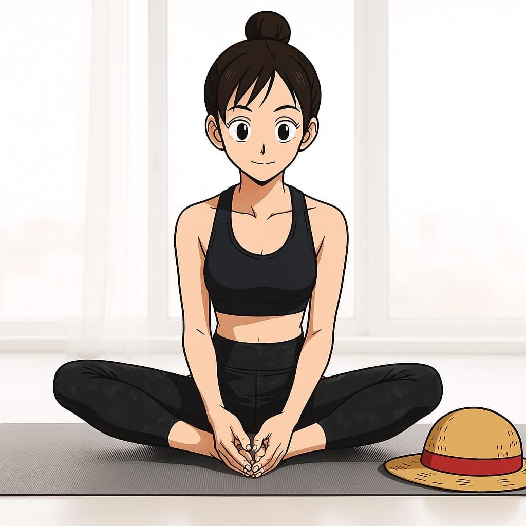 girl-yoga photo transformed into One Piece AI artwork - one piece style generator