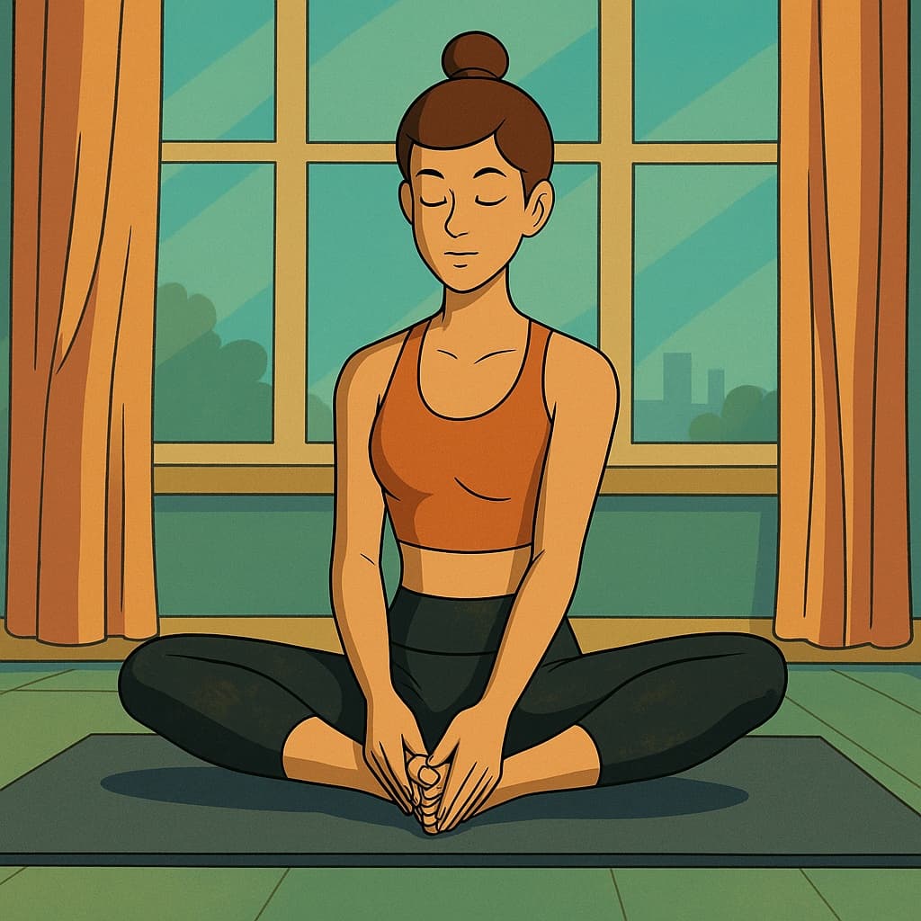 girl-yoga photo transformed into Scooby-Doo AI artwork - scooby-doo style generator