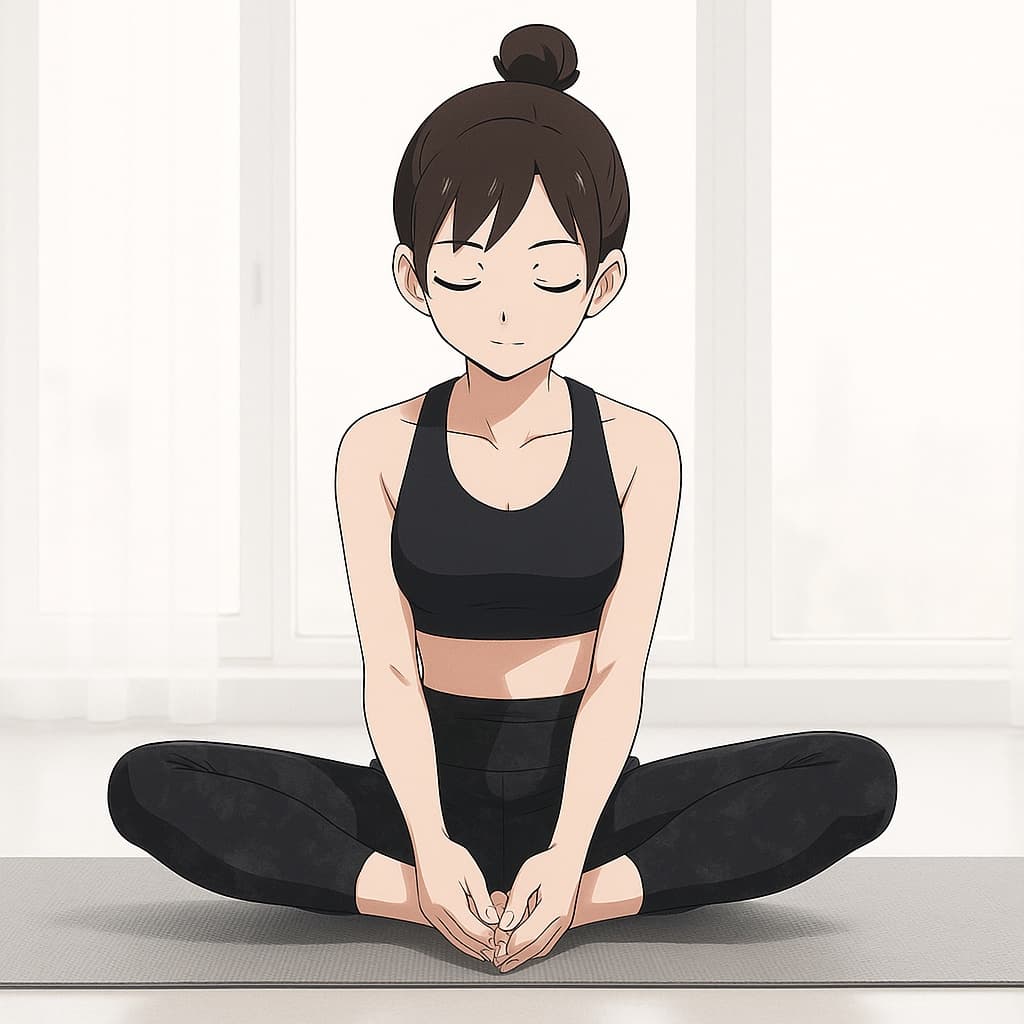 girl-yoga photo transformed into Spy × Family AI artwork - spy × family style generator