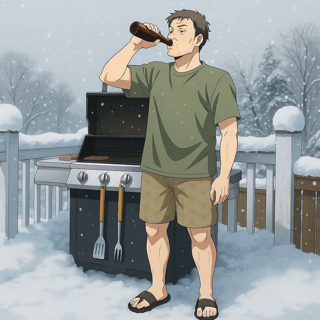 guy-beer photo transformed into Demon Slayer AI artwork - demon slayer style generator