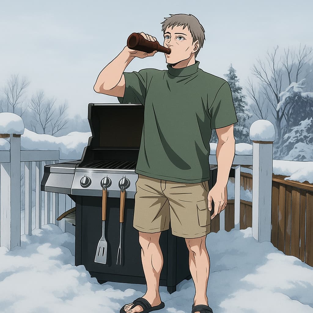 guy-beer photo transformed into Jujutsu Kaisen AI artwork - jujutsu kaisen style generator