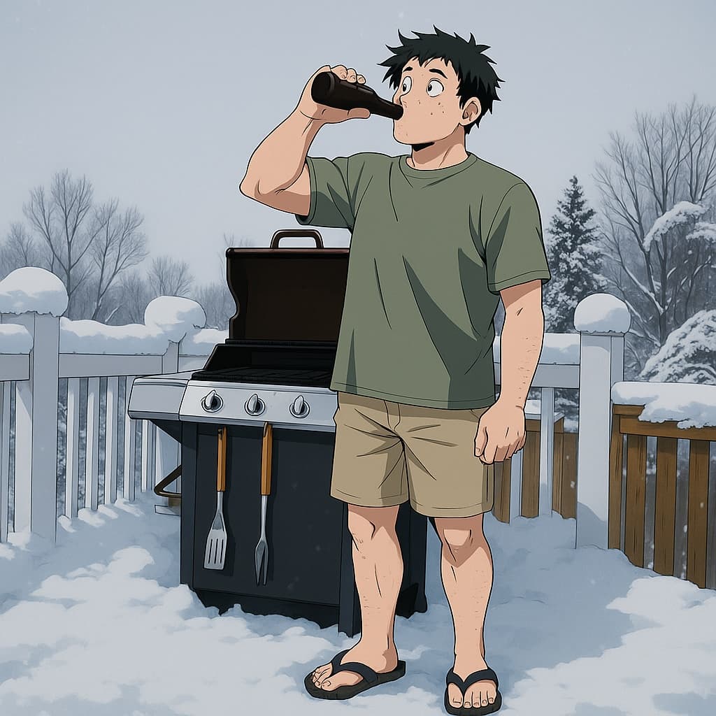 guy-beer photo transformed into My Hero Academia AI artwork - my hero academia style generator