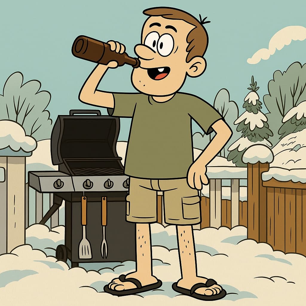guy-beer photo transformed into The Loud House AI artwork - the loud house style generator