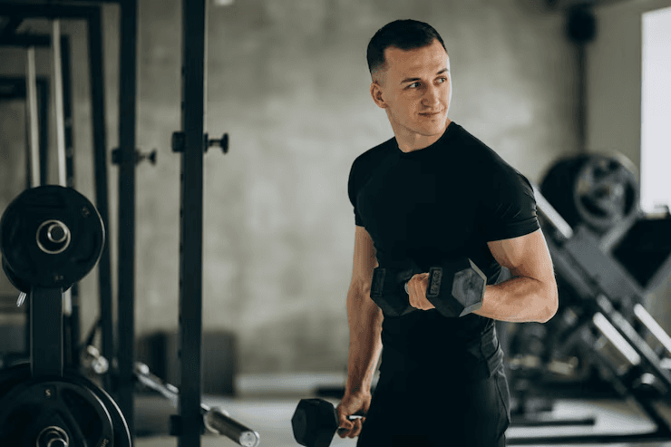 Original guy-gym photo before Scooby-Doo AI transformation