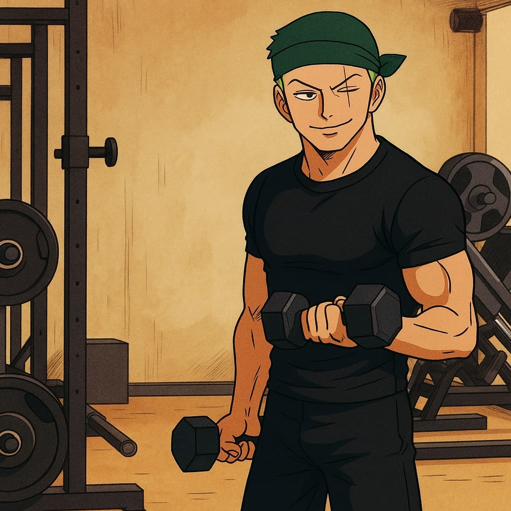 guy-gym photo transformed into One Piece AI artwork - one piece style generator