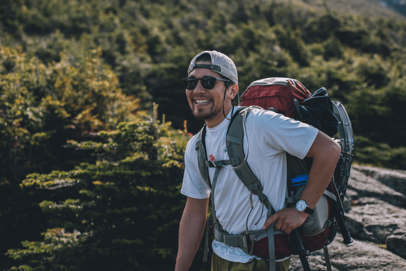 Original guy-hike photo before Scooby-Doo AI transformation