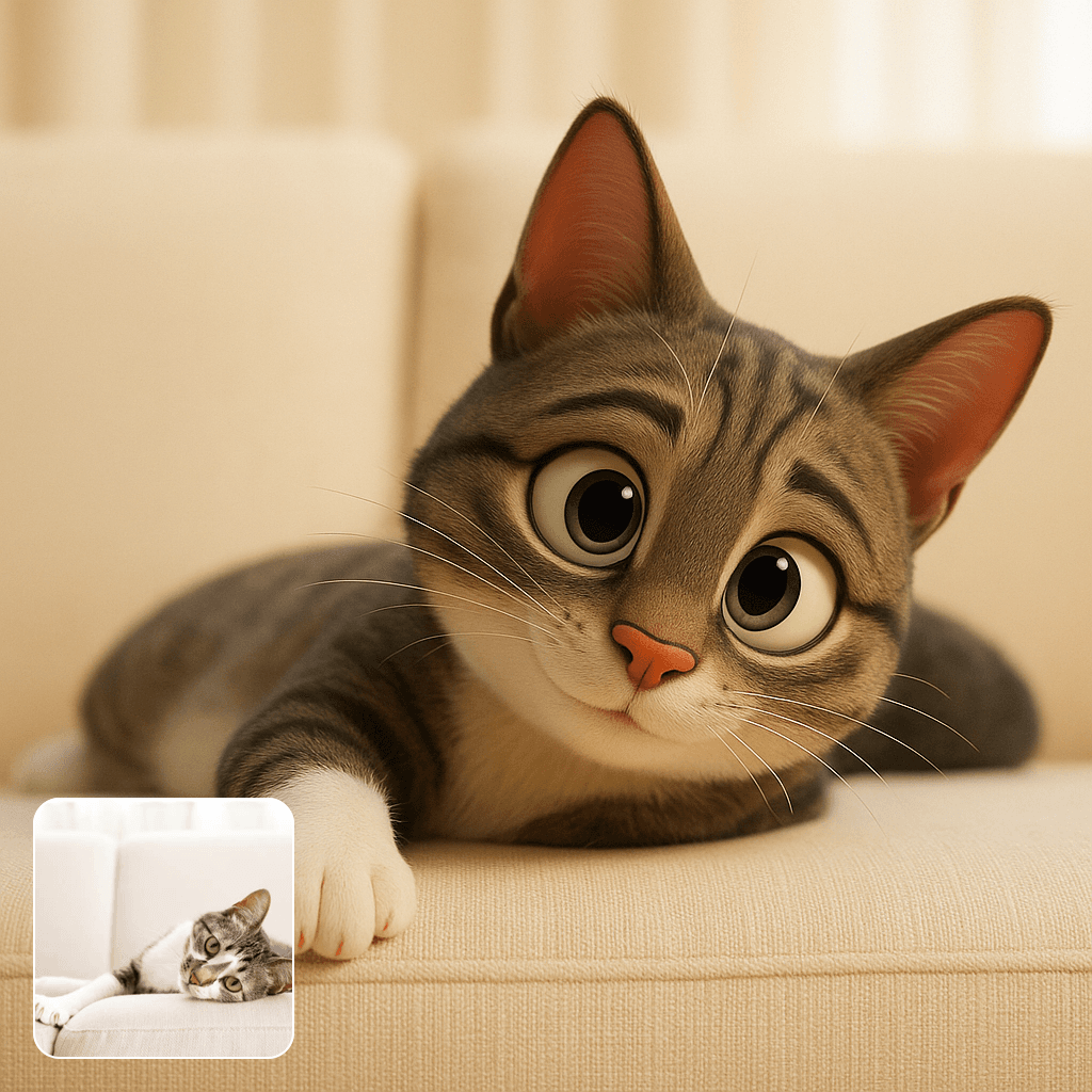 AI generated cartoon photo example