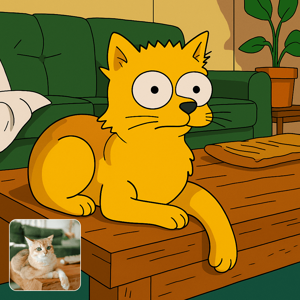 AI cartoon photo generator creative example