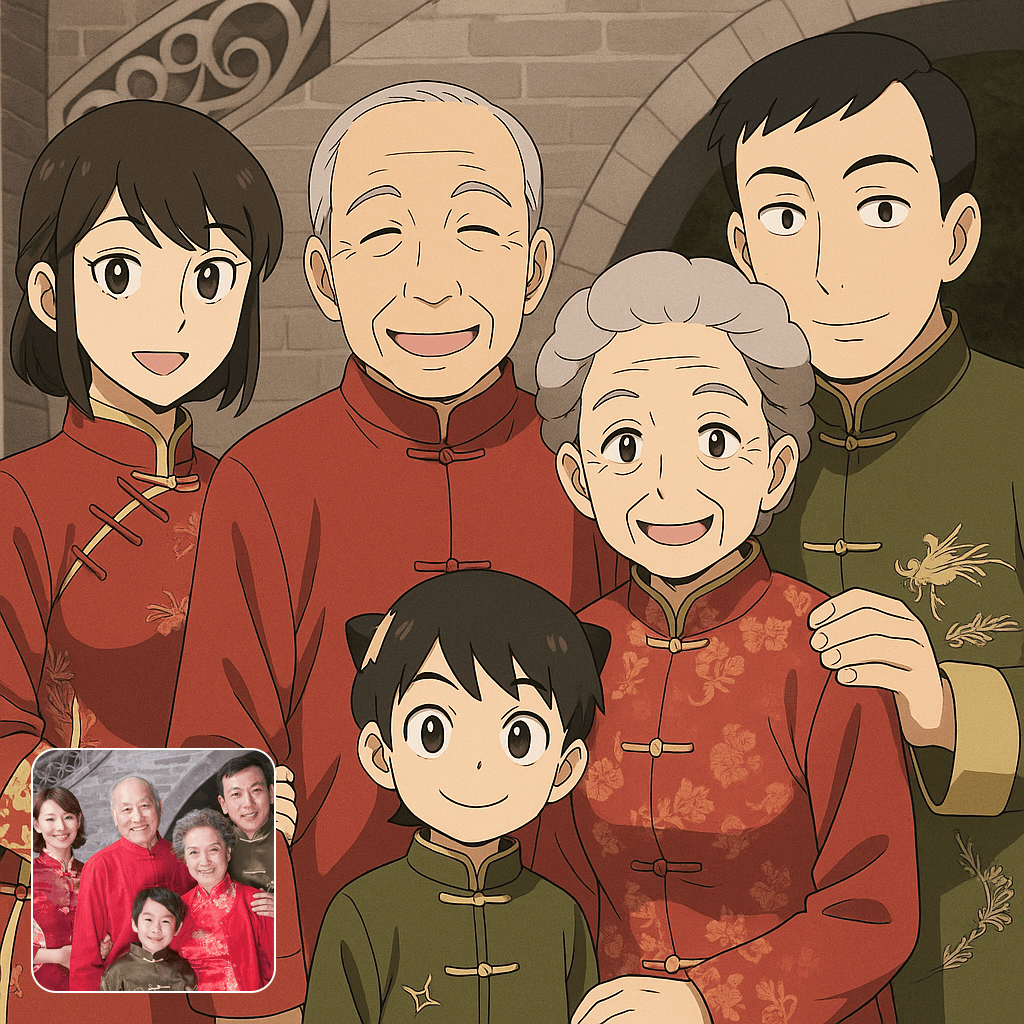 AI cartoon character transformation example