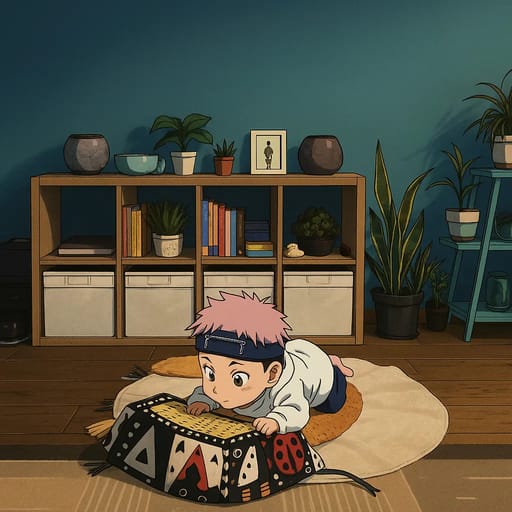 baby-floor photo transformed into Jujutsu Kaisen AI artwork - jujutsu kaisen style generator