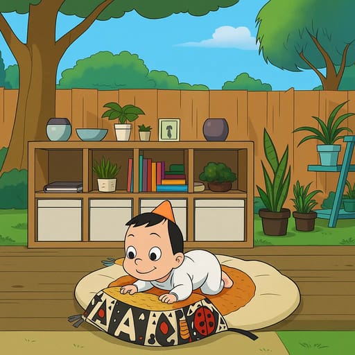 baby-floor photo transformed into Phineas and Ferb AI artwork - phineas and ferb style generator