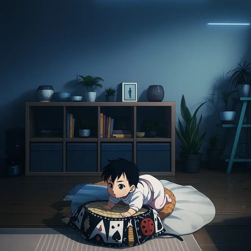 baby-floor photo transformed into Solo Leveling AI artwork - solo leveling style generator