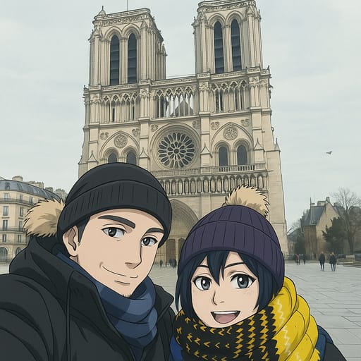 couple-notradome photo transformed into Bleach AI artwork - bleach style generator