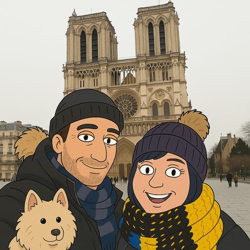 couple-notradome photo transformed into BoJack Horseman AI artwork - bojack horseman style generator