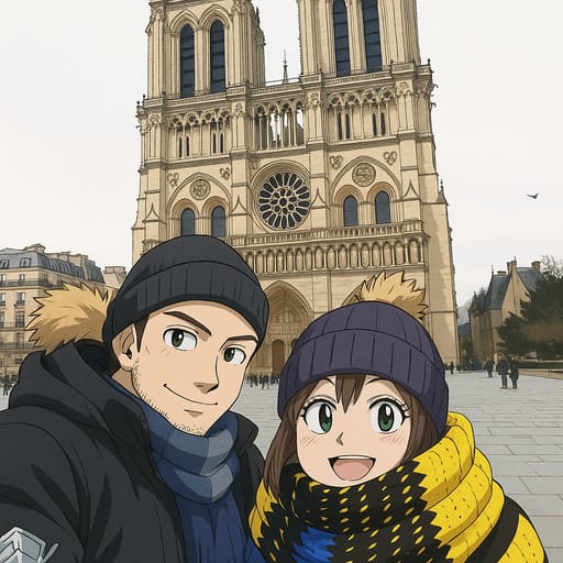 couple-notradome photo transformed into Fairy Tail AI artwork - fairy tail style generator