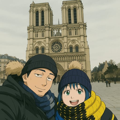 couple-notradome photo transformed into Gintama AI artwork - gintama style generator