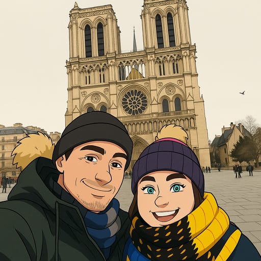 couple-notradome photo transformed into Invincible AI artwork - invincible style generator