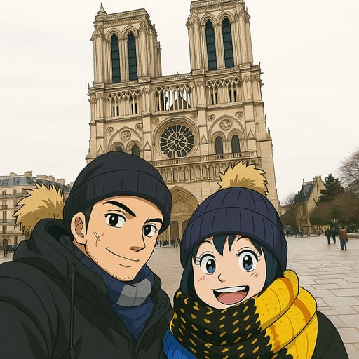 couple-notradome photo transformed into One Piece AI artwork - one piece style generator