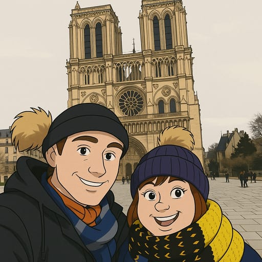 couple-notradome photo transformed into Scooby-Doo AI artwork - scooby-doo style generator