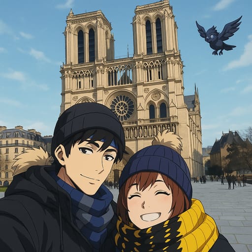 couple-notradome photo transformed into Solo Leveling AI artwork - solo leveling style generator