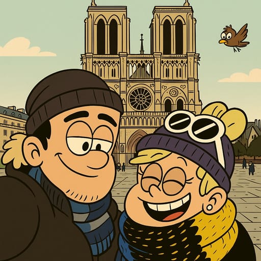 couple-notradome photo transformed into The Loud House AI artwork - the loud house style generator