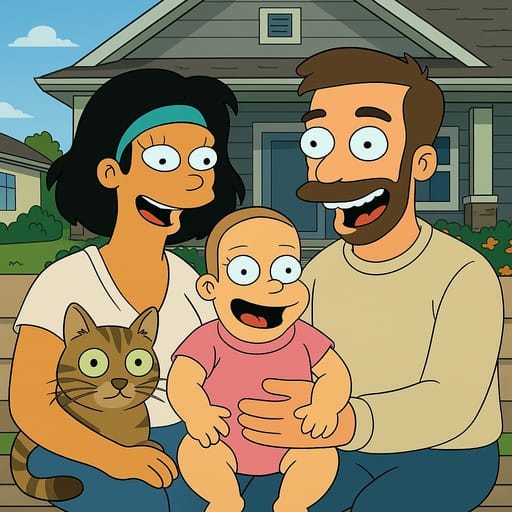 Futurama AI anime style image