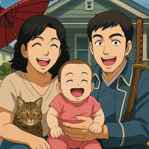 Gintama AI anime style image