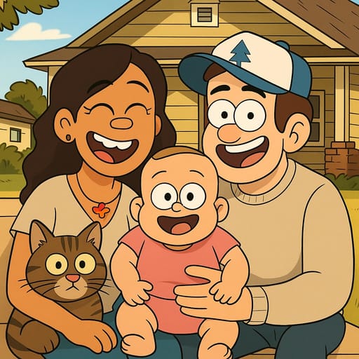 Gravity Falls AI anime style image