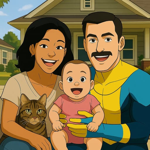 Invincible AI anime style image