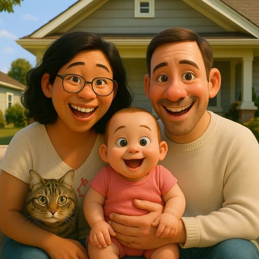 Pixar AI anime style image