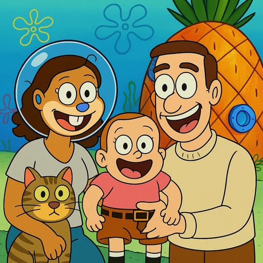 SpongeBob SquarePants AI anime style image