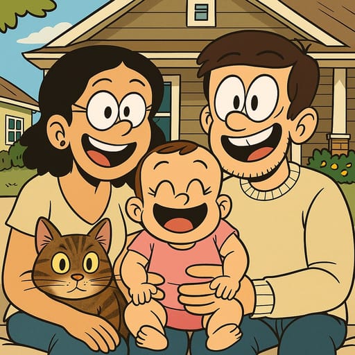 The Loud House AI anime style image