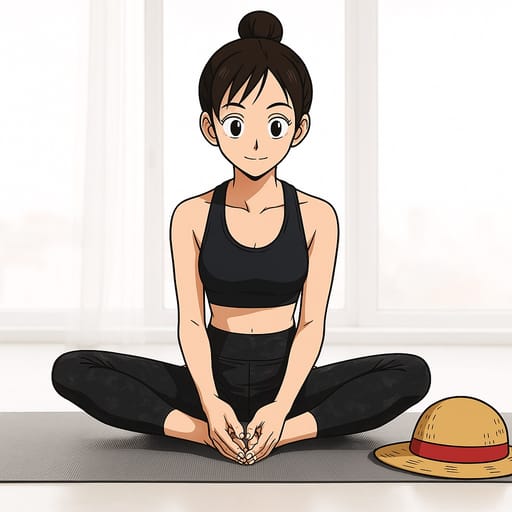 girl-yoga photo transformed into One Piece AI artwork - one piece style generator