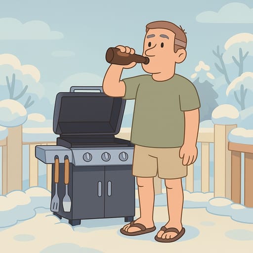 guy-beer photo transformed into Bluey AI artwork - bluey style generator