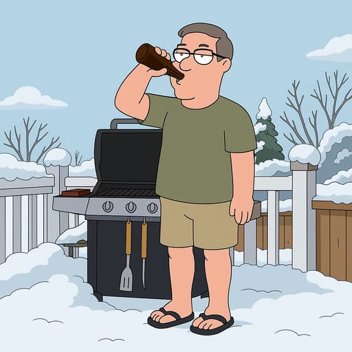 guy-beer photo transformed into Family Guy AI artwork - family guy style generator