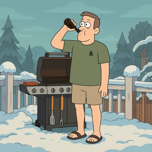 guy-beer photo transformed into Gravity Falls AI artwork - gravity falls style generator