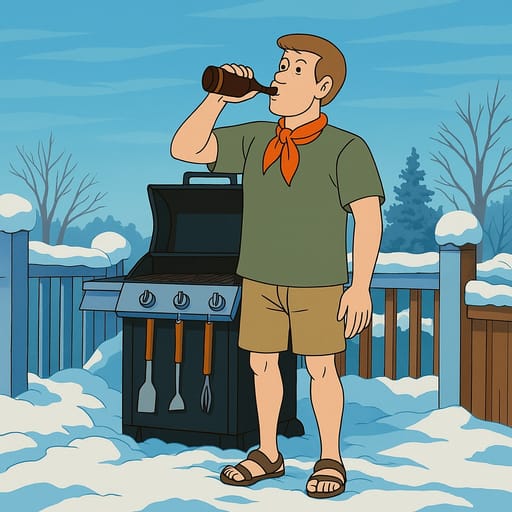 guy-beer photo transformed into Scooby-Doo AI artwork - scooby-doo style generator