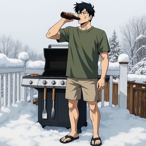 guy-beer photo transformed into Solo Leveling AI artwork - solo leveling style generator