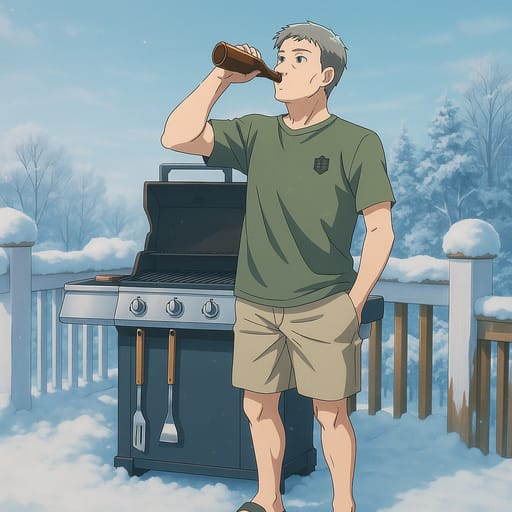 guy-beer photo transformed into Sword Art Online AI artwork - sword art online style generator