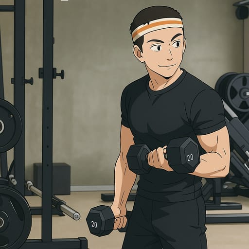 guy-gym photo transformed into Haikyuu!! AI artwork - haikyuu!! style generator
