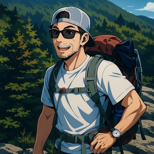 guy-hike photo transformed into Solo Leveling AI artwork - solo leveling style generator