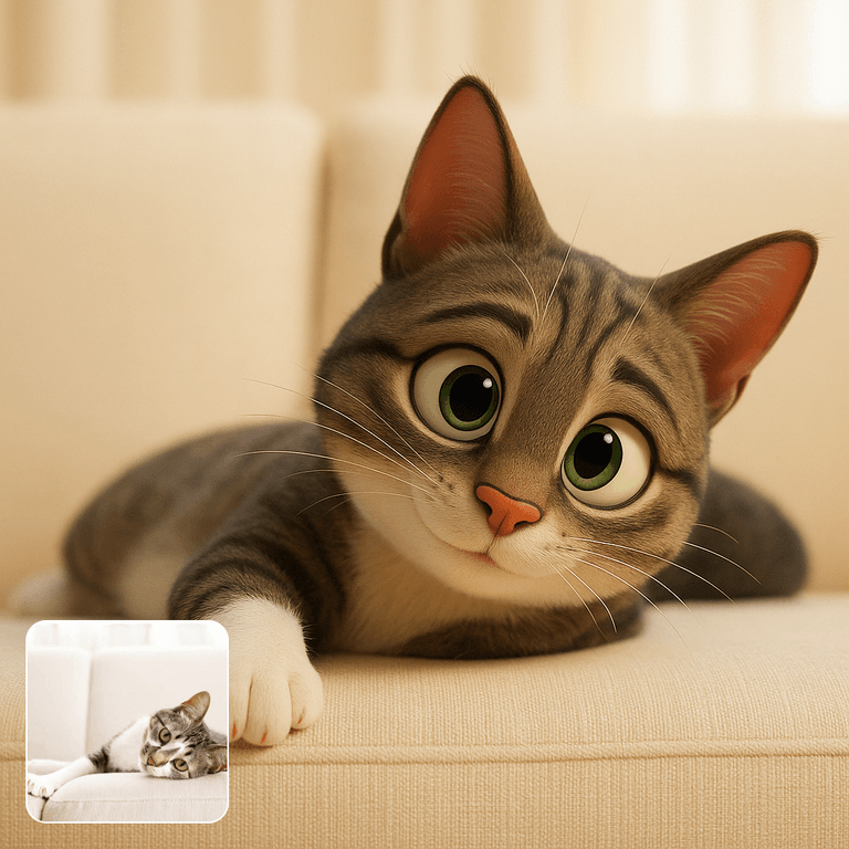 AI generated cartoon photo example